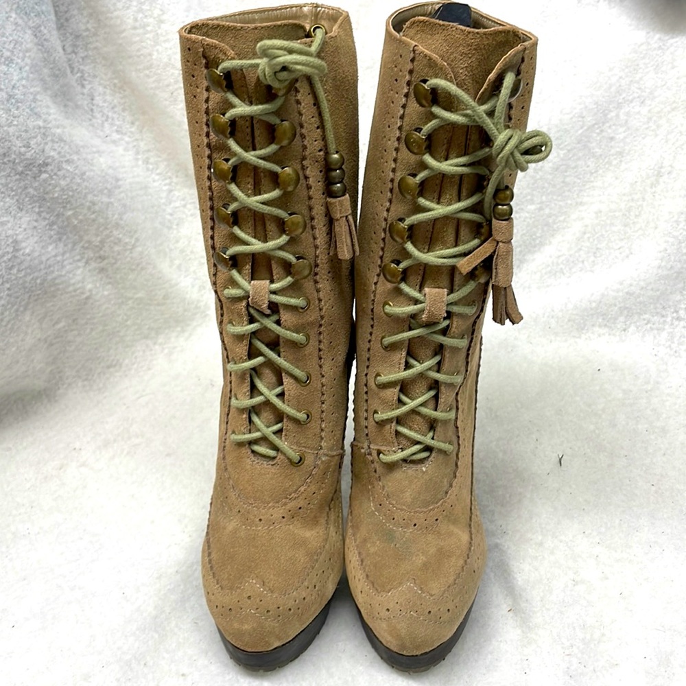 Justynne Leather platform boots ladies sz 6.5